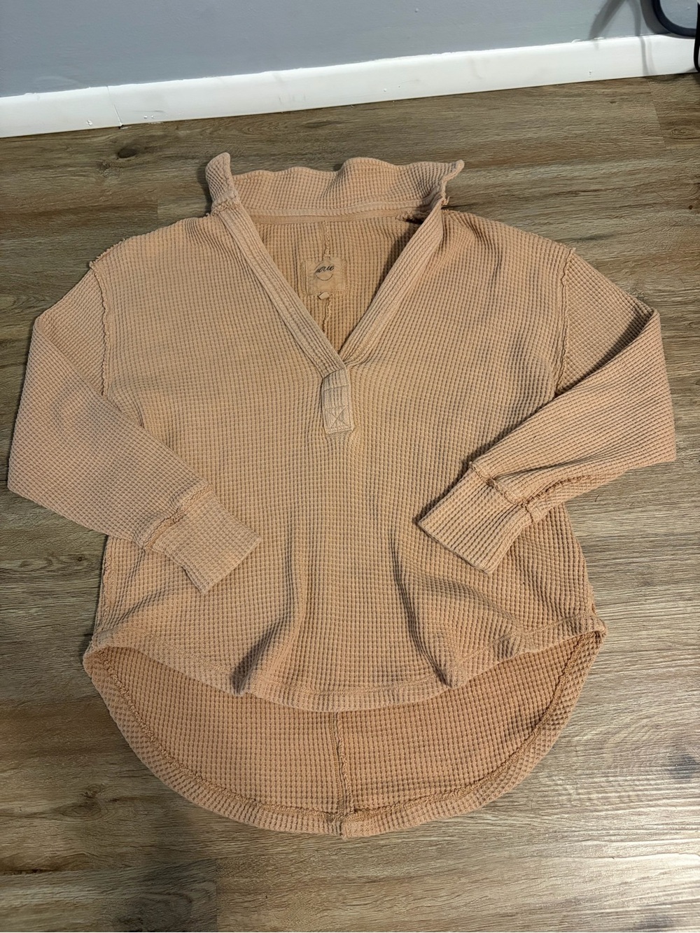 aerie  Waffle-Knit V-Neck Sweater